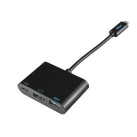 Trust 21260 USB-C multiport adapter - fekete