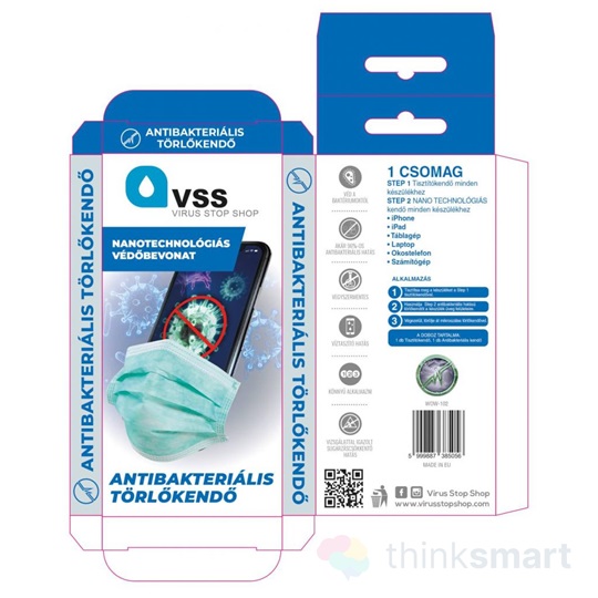 VSS Antibakteriális törlőkendő