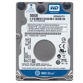 WD Blue 2,5" 500GB merevlemez