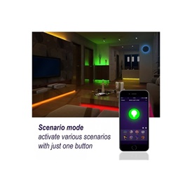 Woox R5093 Smart Home LED szalag (5 m, 30 LED/m, adapter, színes RGB+meleg fehér, Wi-Fi)