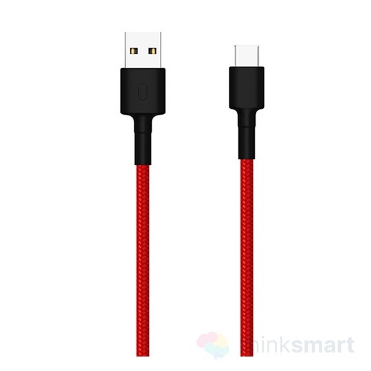 Xiaomi SJV4110GL Mi USB-C > USB-A adatkábel - piros | 1.0m, szövet borítás