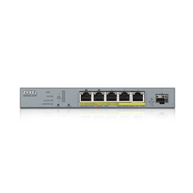 Zyxel GS1350-6HP-EU0101F 6 portos menedzselhető switch | PoE, 60W, 802.3BT