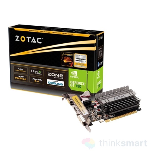 Zotac ZT-71113-20L GeForce GT 730 Zone Edition nVidia 2GB DDR3 64bit PCIe videokártya